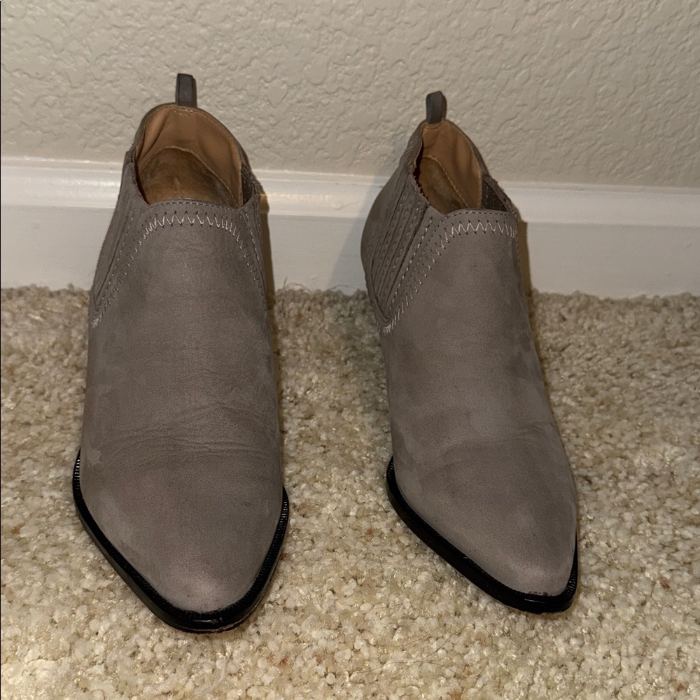 Schutz Jaqueline Bootie - 6 / Mouse Grey / Nubuck - Picture 2 of 6